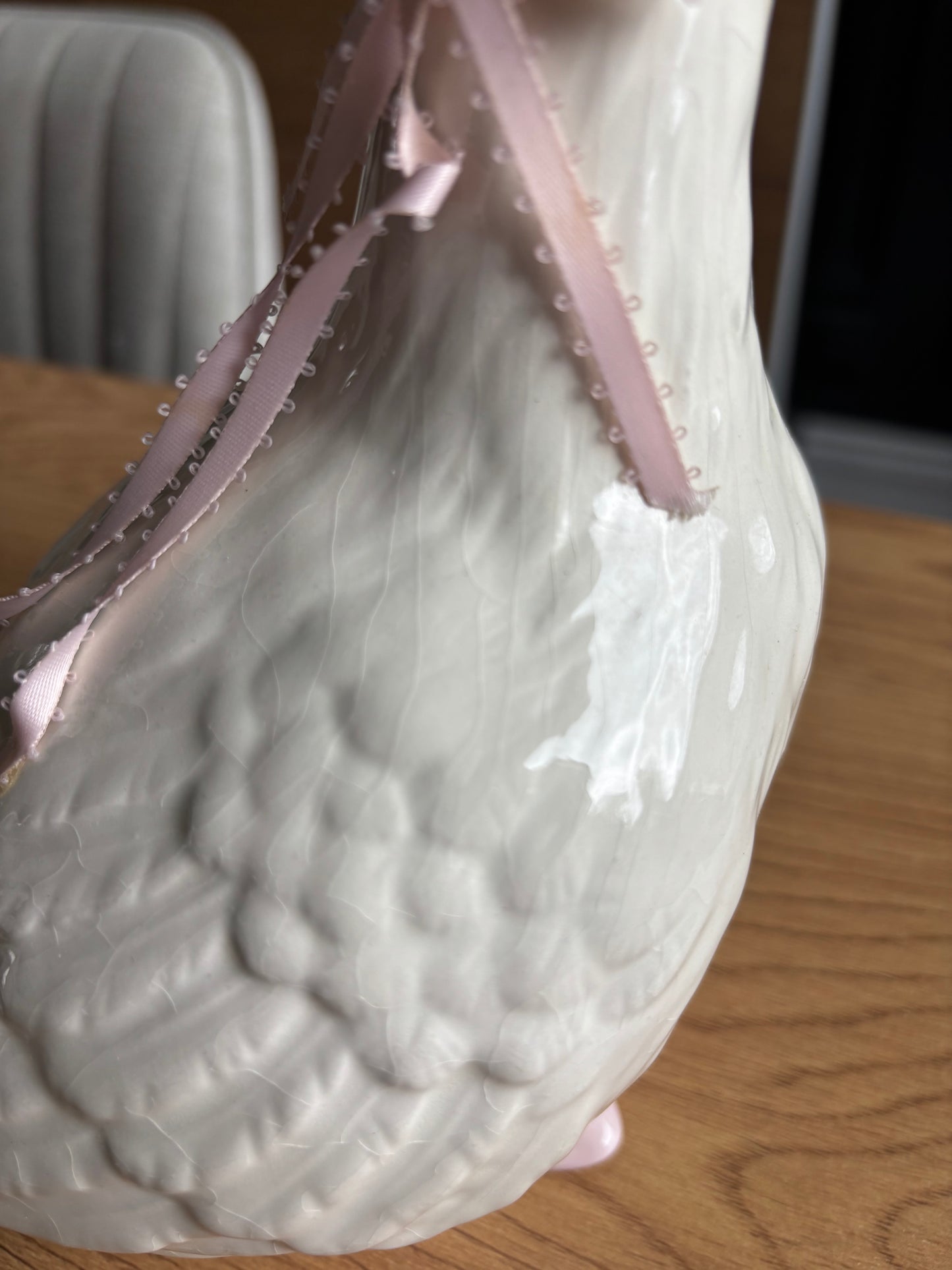 Ceramic Goose With Pink Details