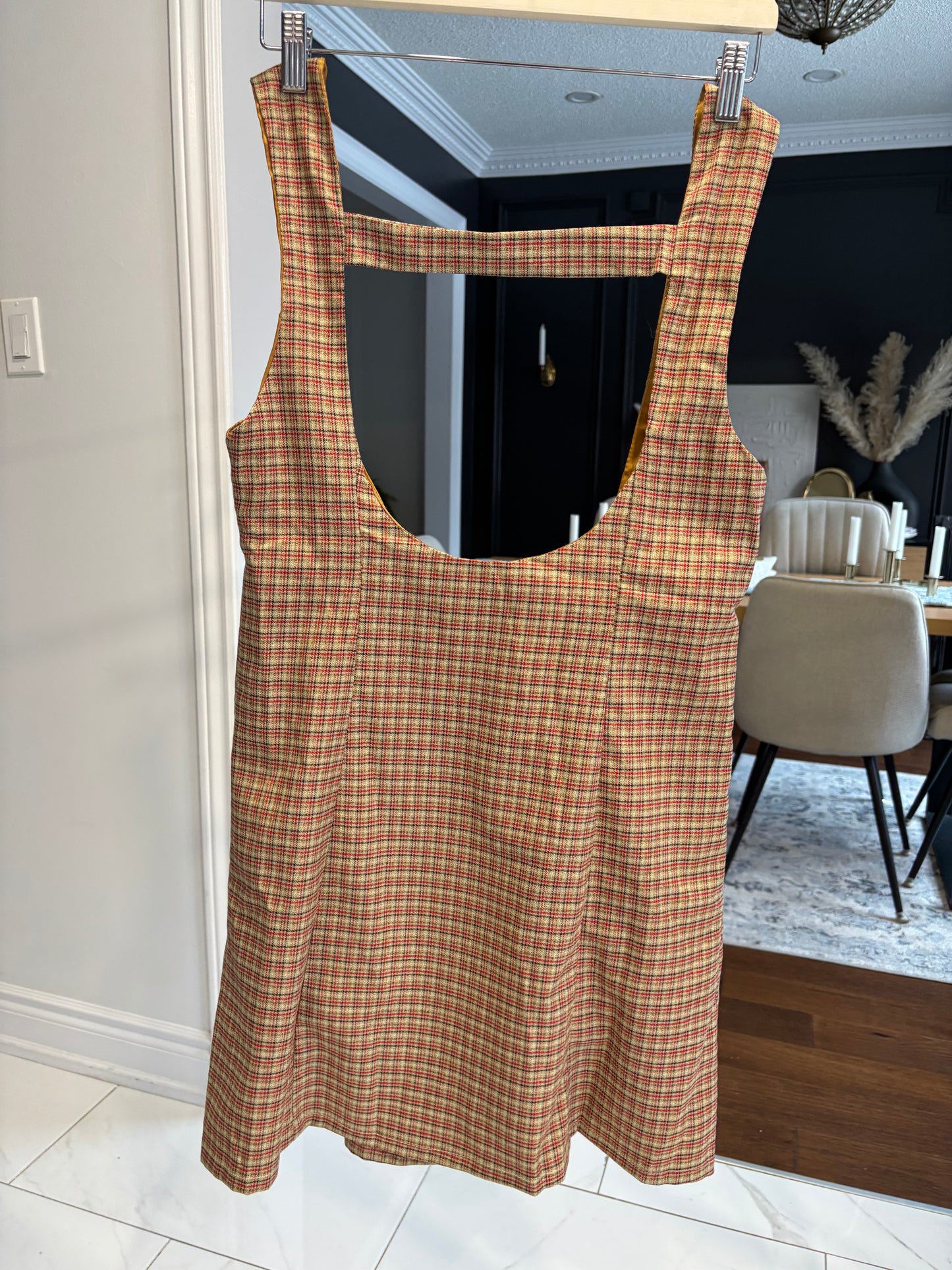 Plaid Jumper Dress Size M