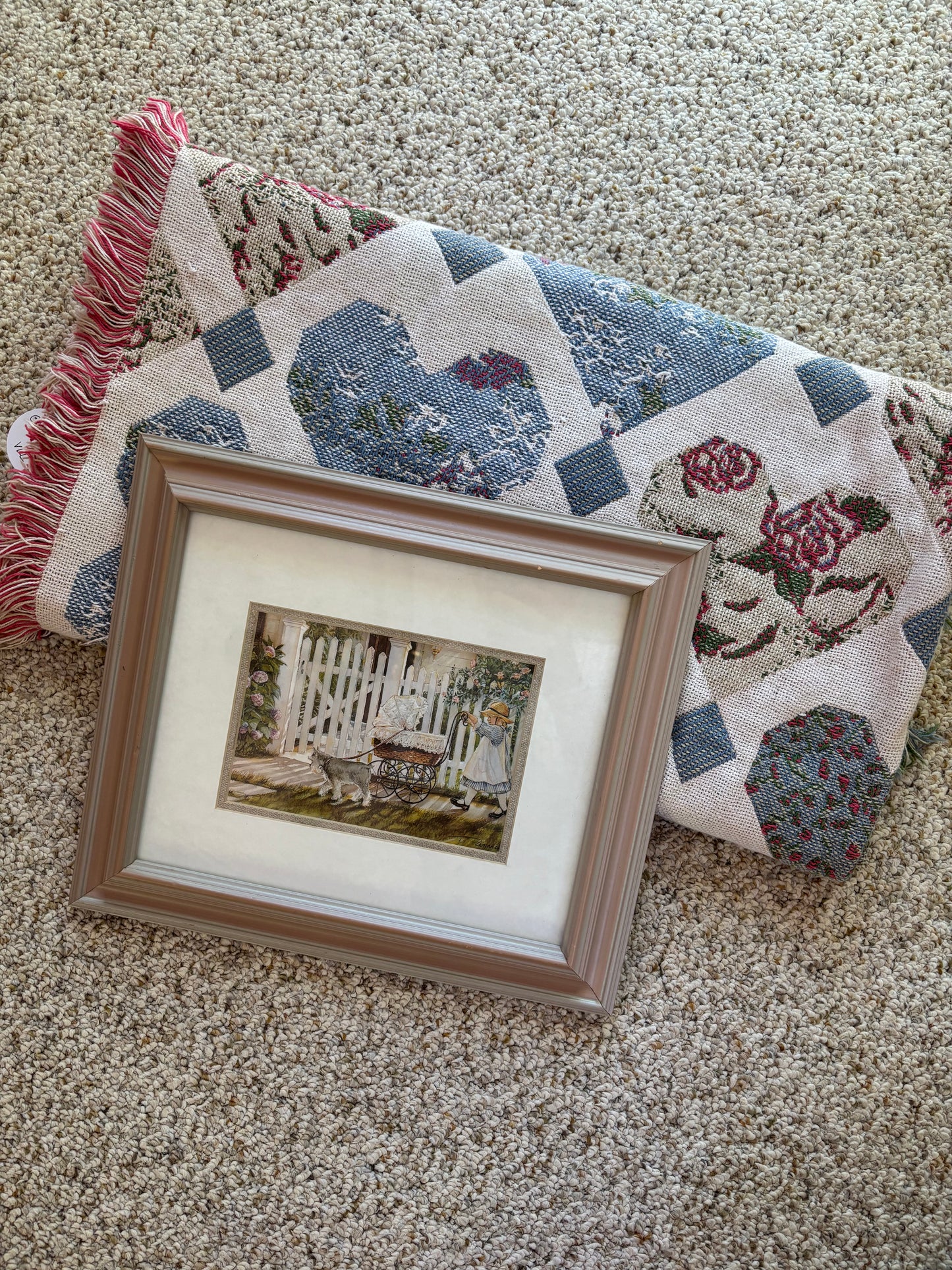 Carriage & Picket Fence Framed Pictture