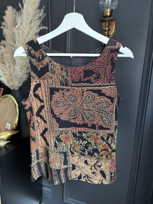 Vintage Gold Detail Tank Size M