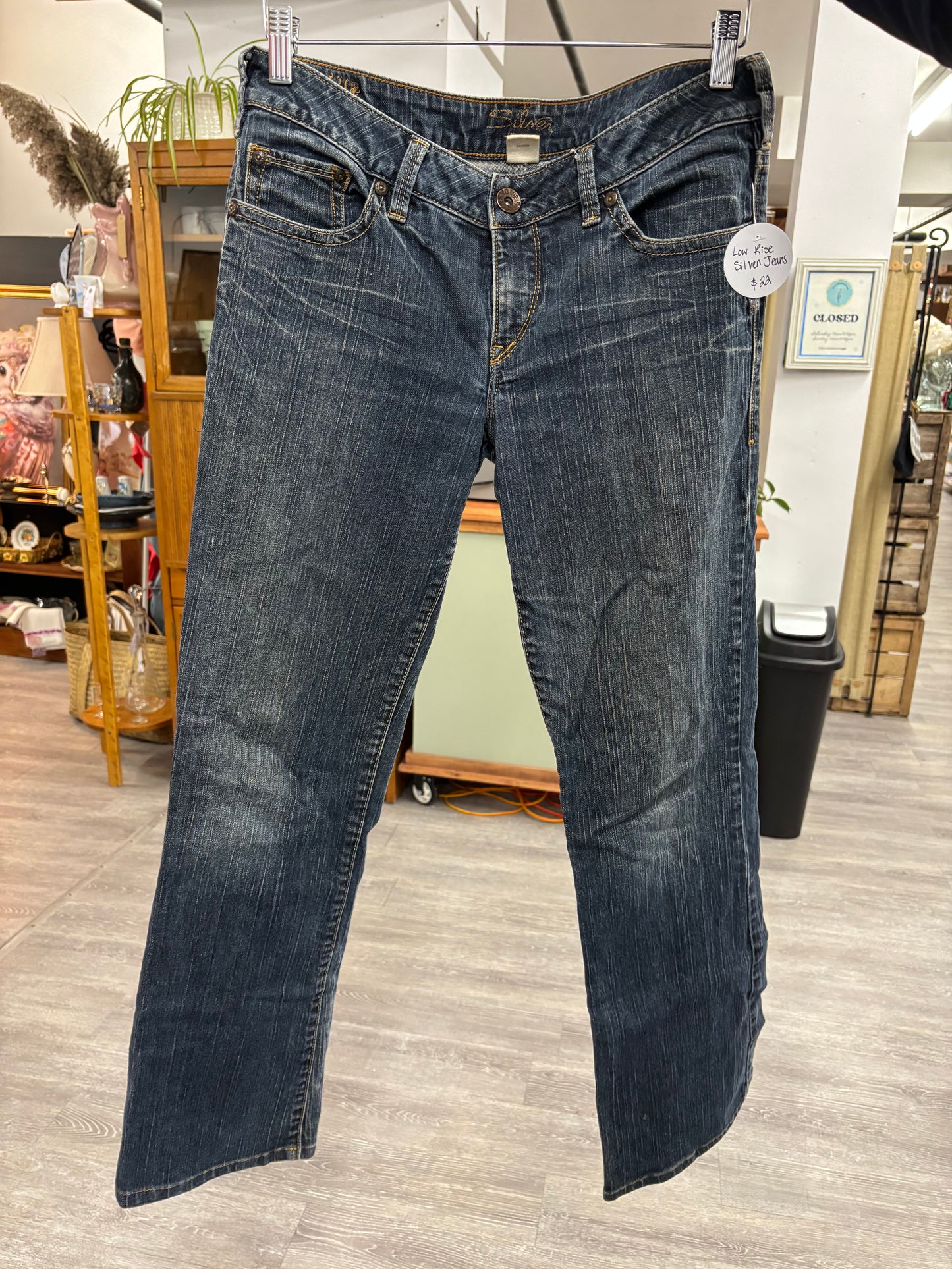 Low Rise Dark Wash Silver Jeans