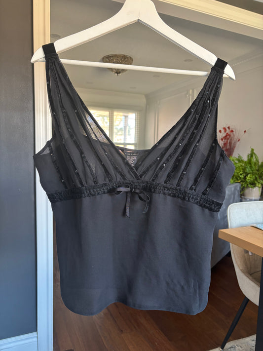 90's Black Sheer Tank Size L