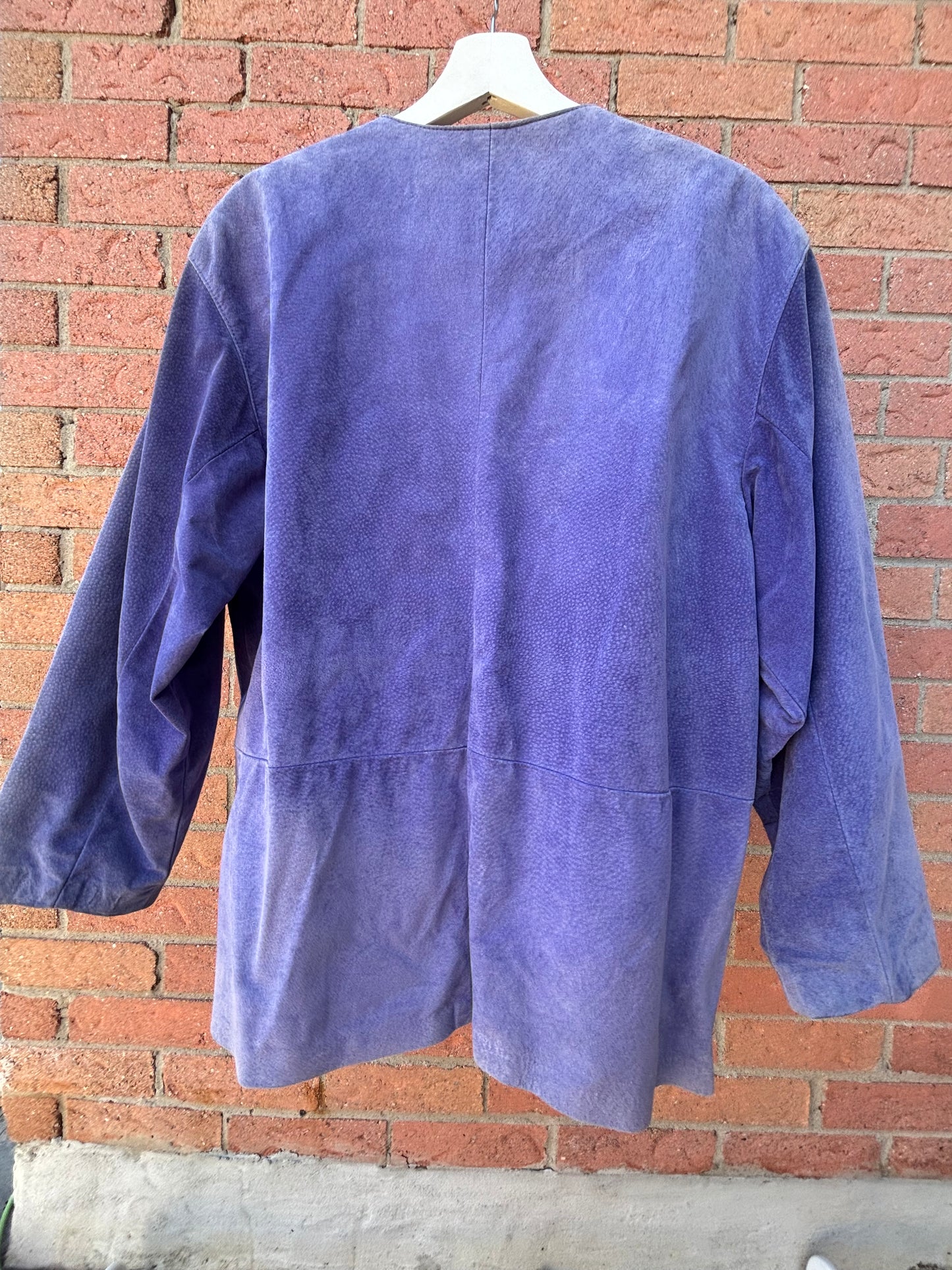Vintage Purple Suede Danier Button Down Jacket Size M