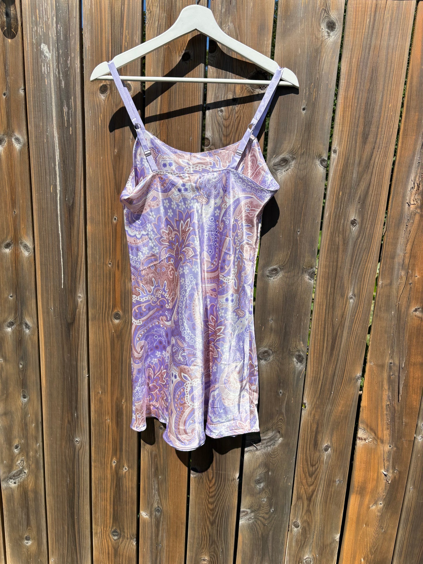 Paisley Satin Slip Dress Size Small