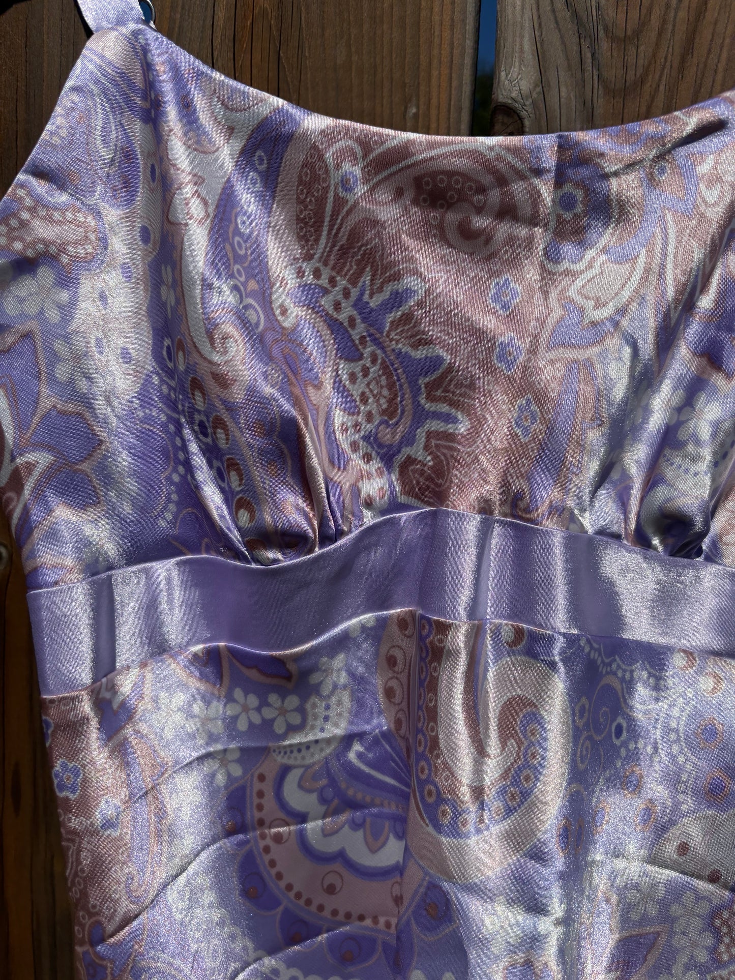Paisley Satin Slip Dress Size Small
