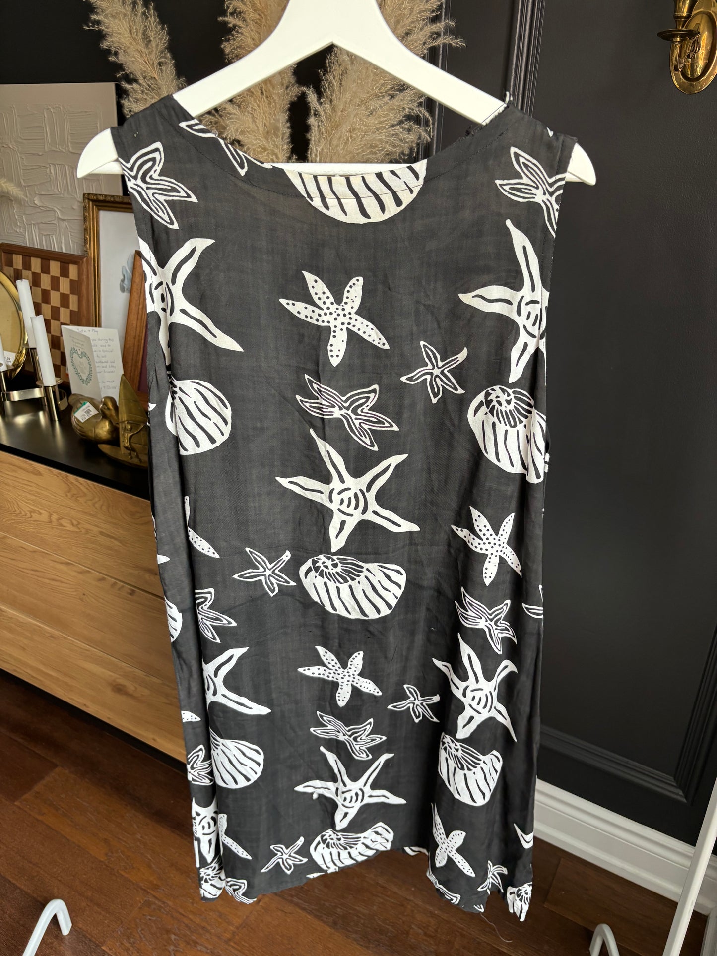 Black Vintage Beach Dress Size L