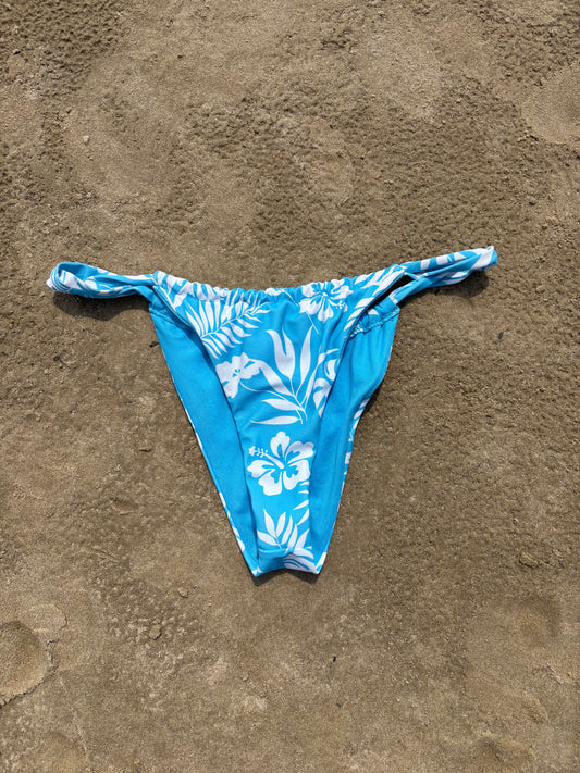 Aqua Blue Hibiscus Swim Bottom