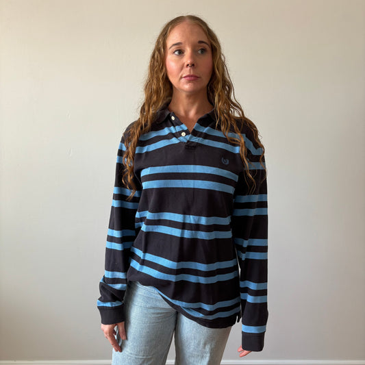 Chaps Blue Striped Rugby Shirt