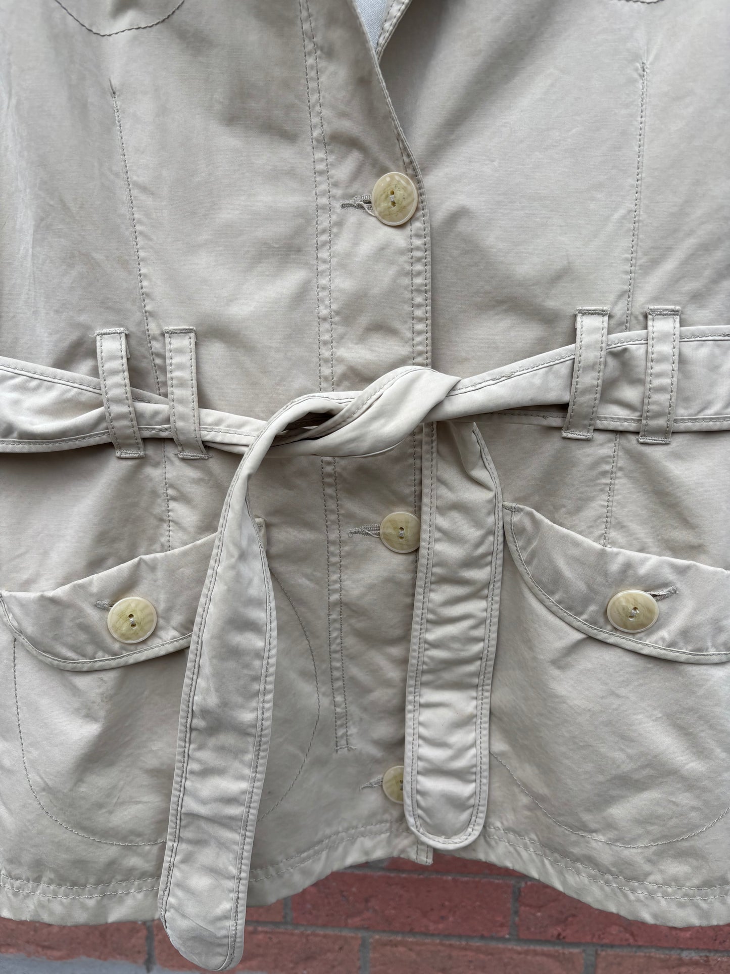 Khaki Belted Jacket Size L