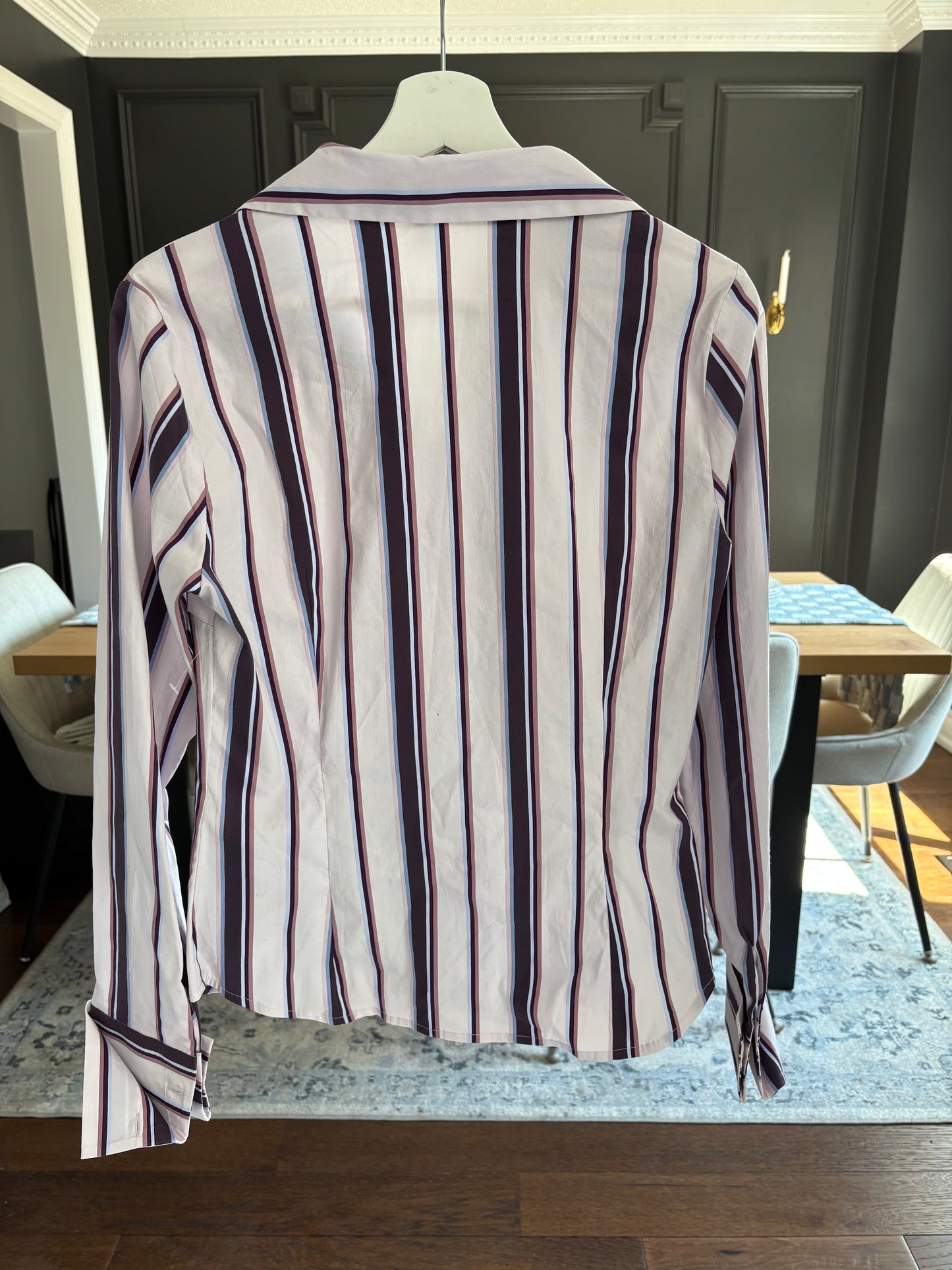 Striped Button Down Blouse Size 10