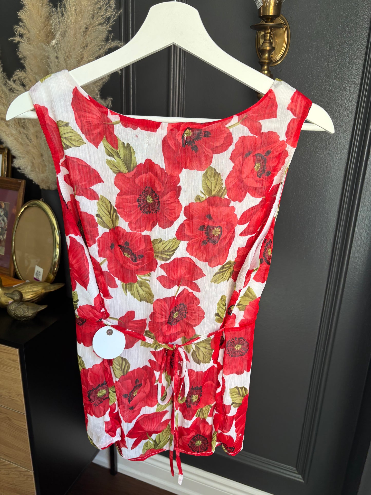2 Piece Poppy Print Skirt & Top Set Size L