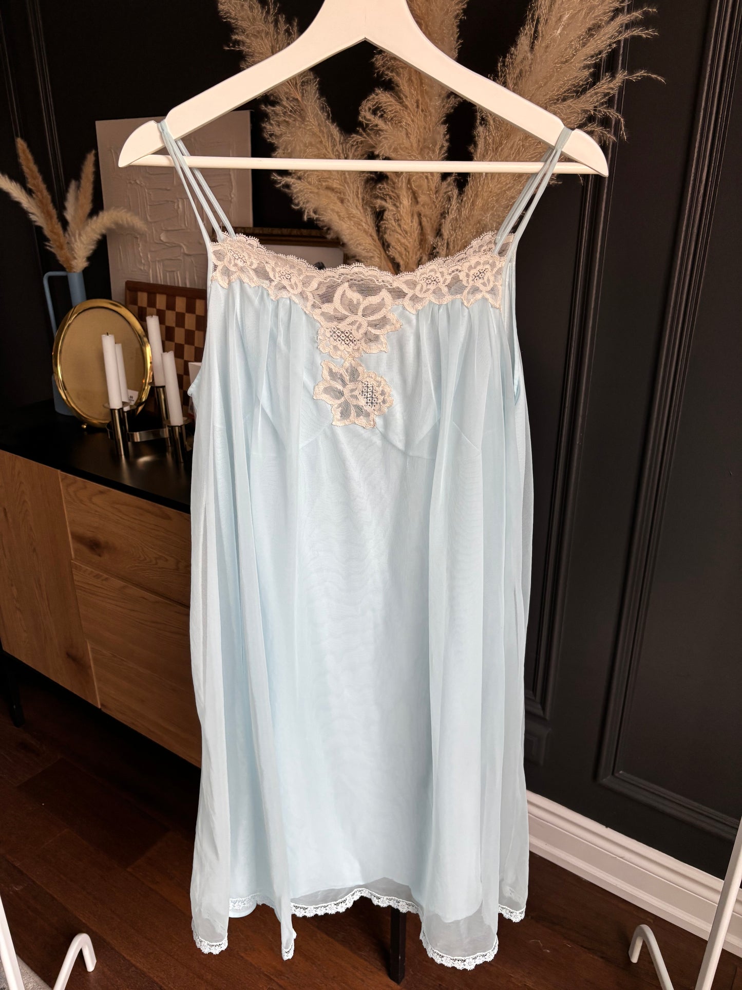 Vintage 2 Piece Blue Night Set Size S