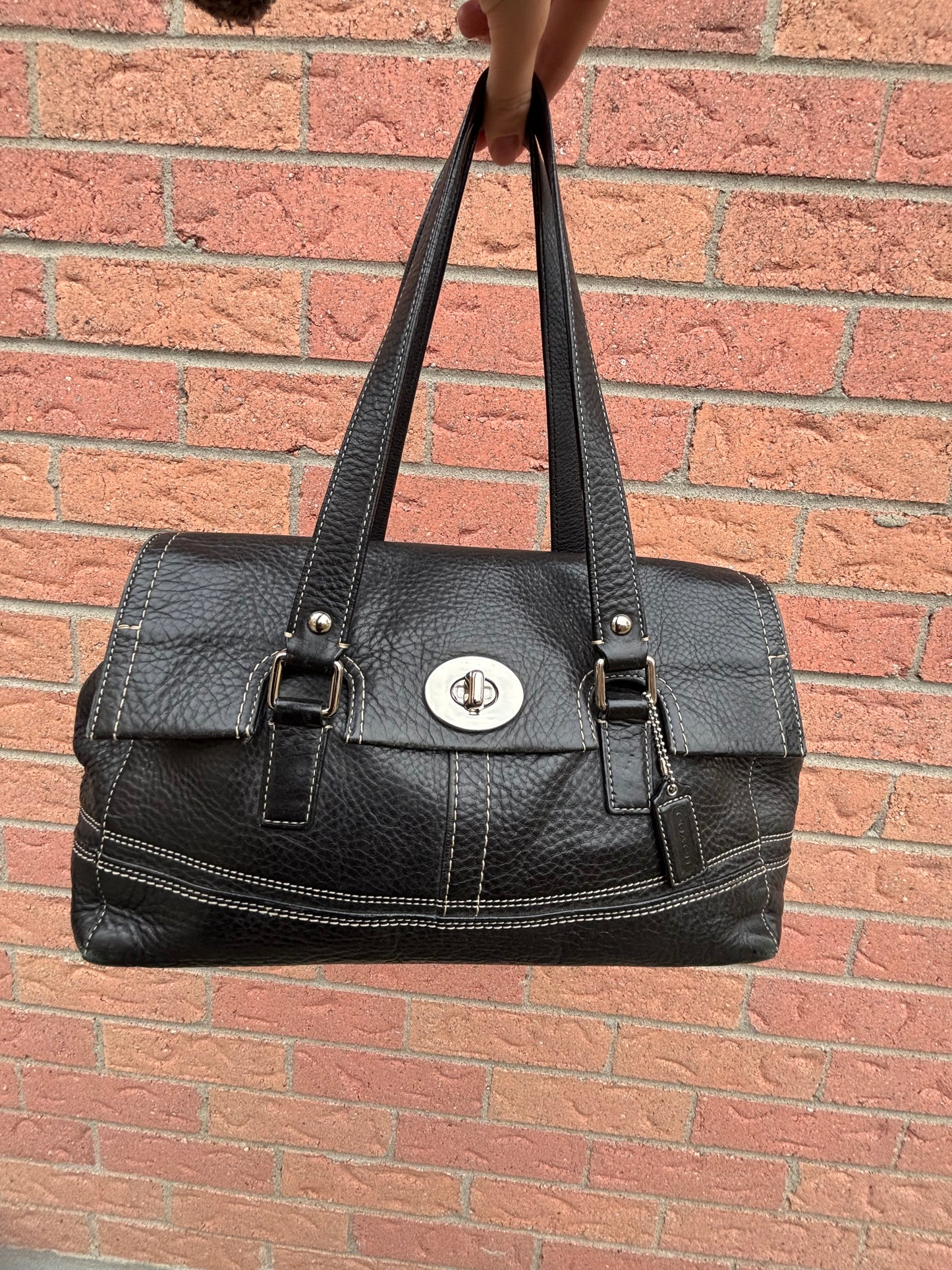 Coach Hamilton Pebble Leather Shoulder Bag