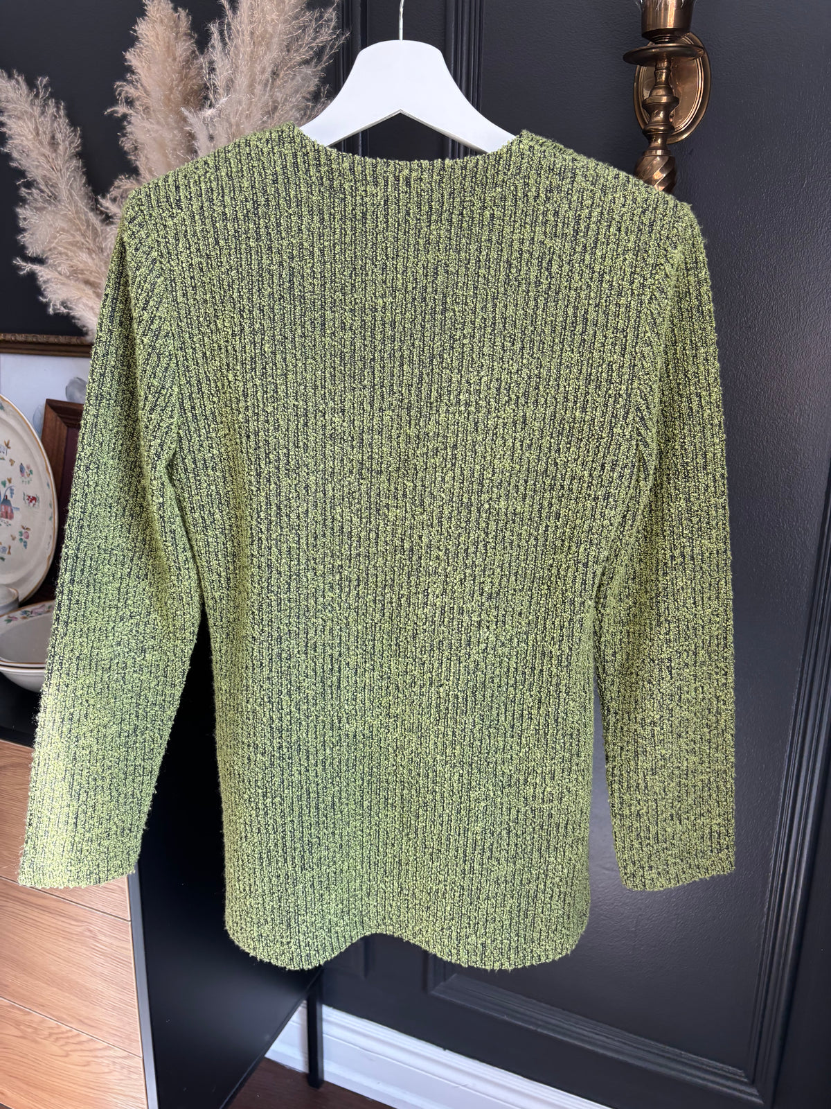 Vintage Green Textured Cardigan Size S