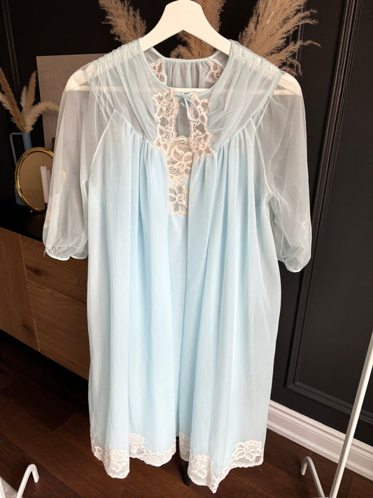 Vintage 2 Piece Blue Night Set Size S