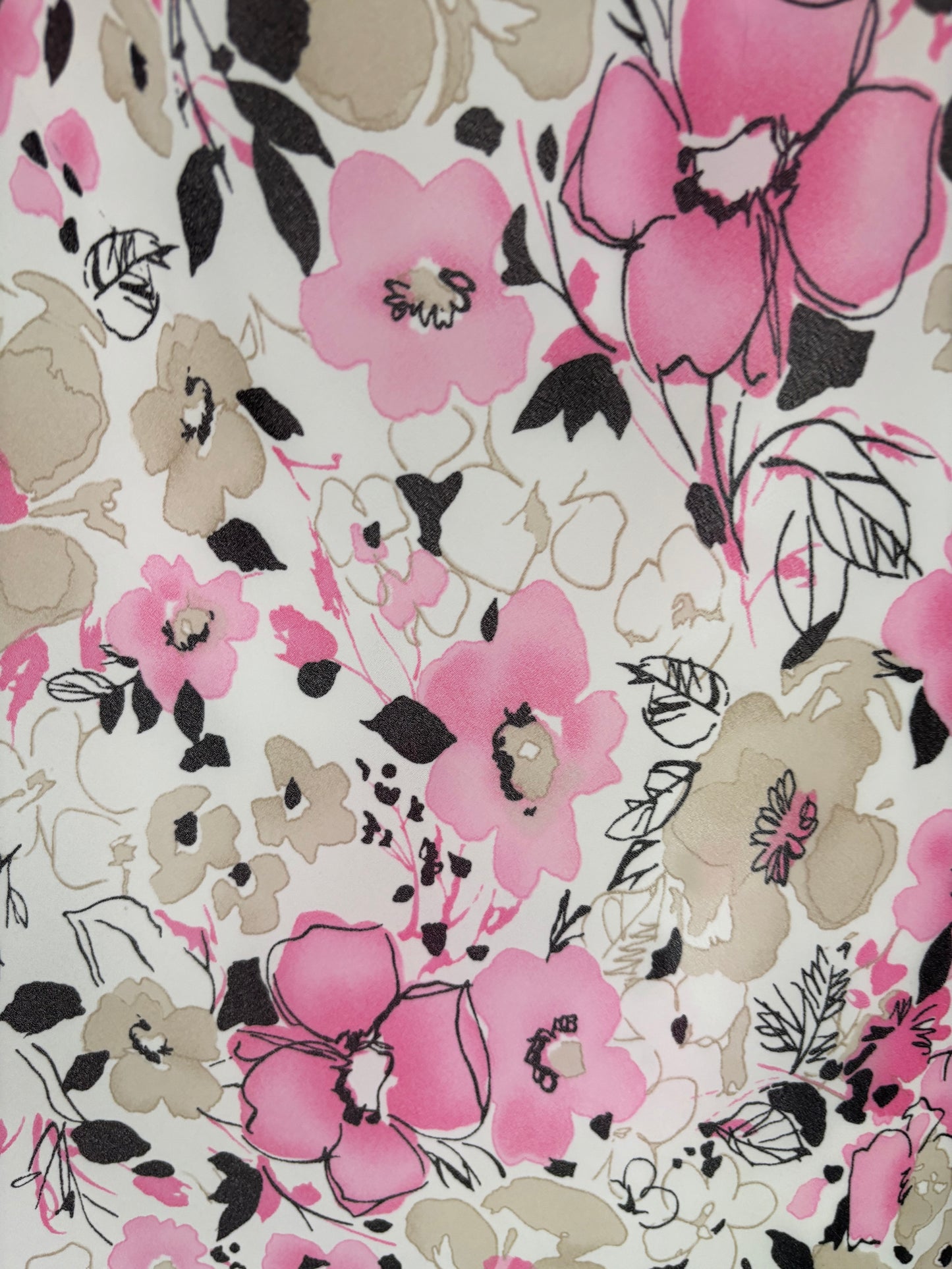 Pink Floral Midi Skirt Size 12
