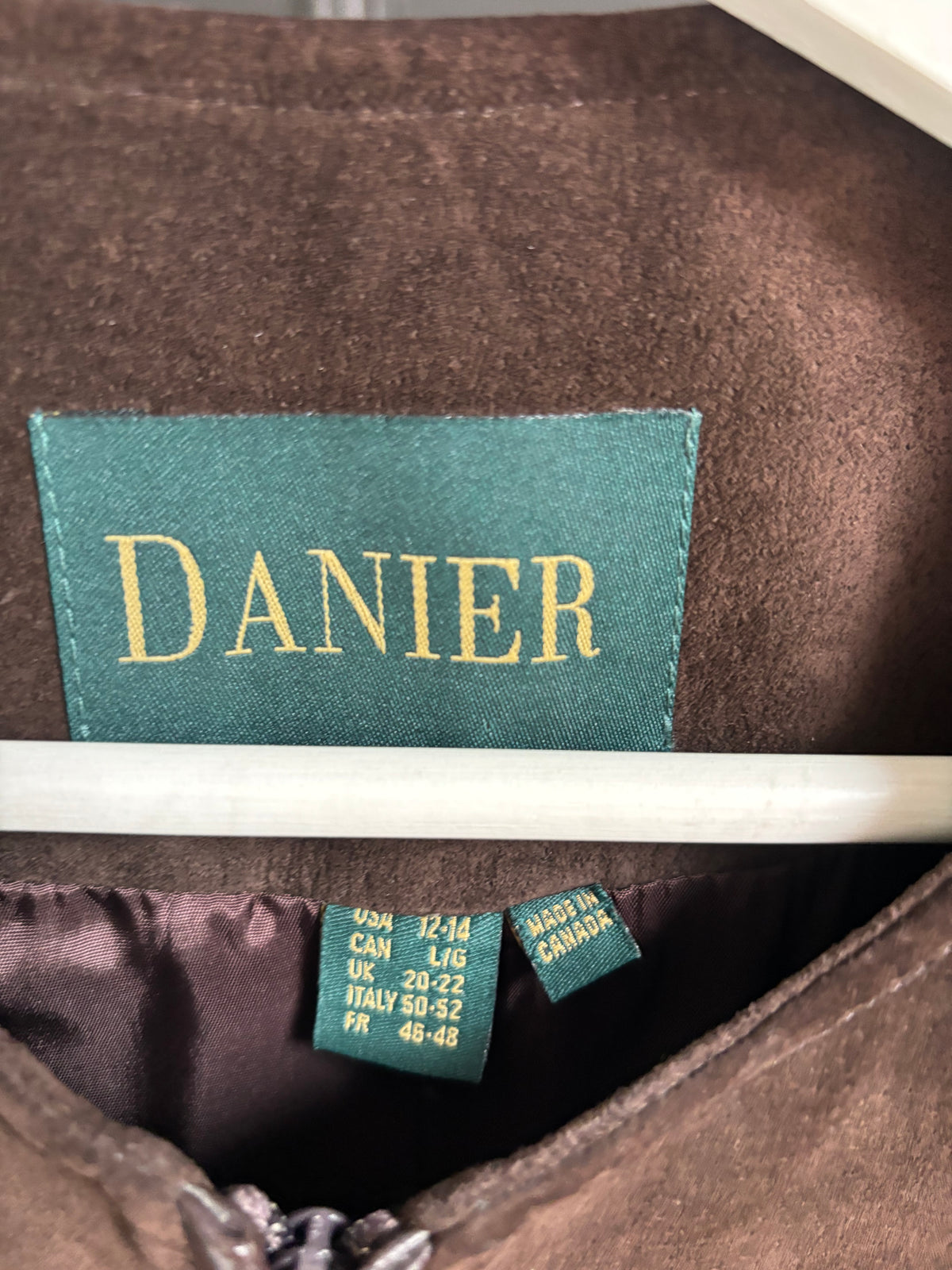 Brown Vintage Danier Sued Zip Jacket Size L