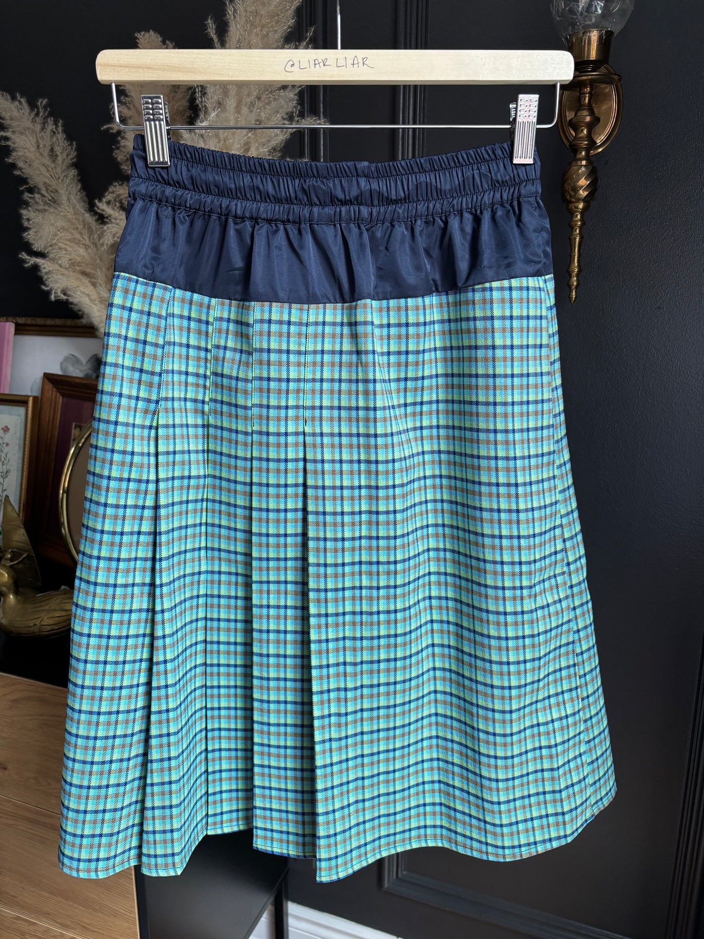 Plaid Drawstring Skirt Size XS/S