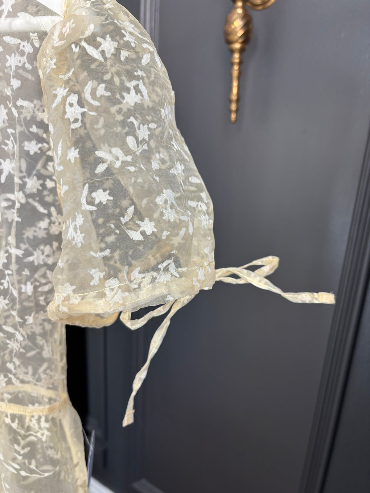 Sheer Anthropology Tie Front Dress Size XXS