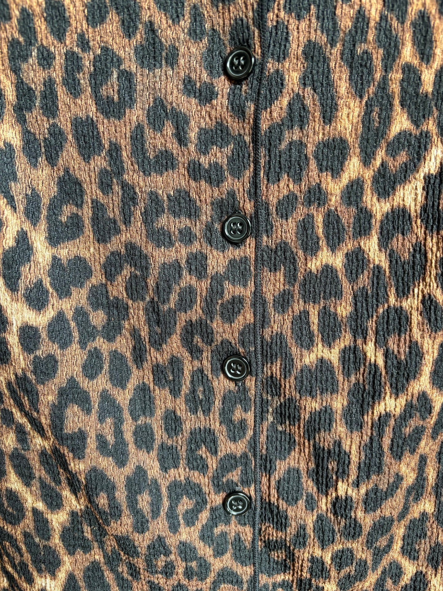 Leopard Print Button Down Vest Size XS