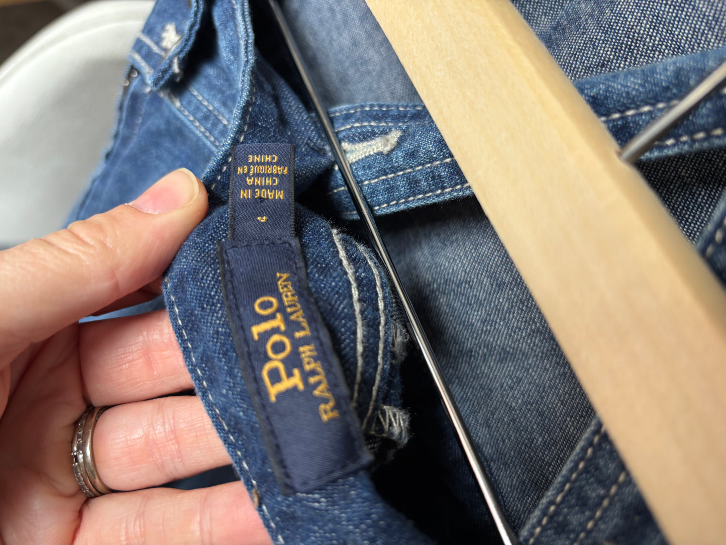Ralph Lauren Denim Overall Dress Size 4