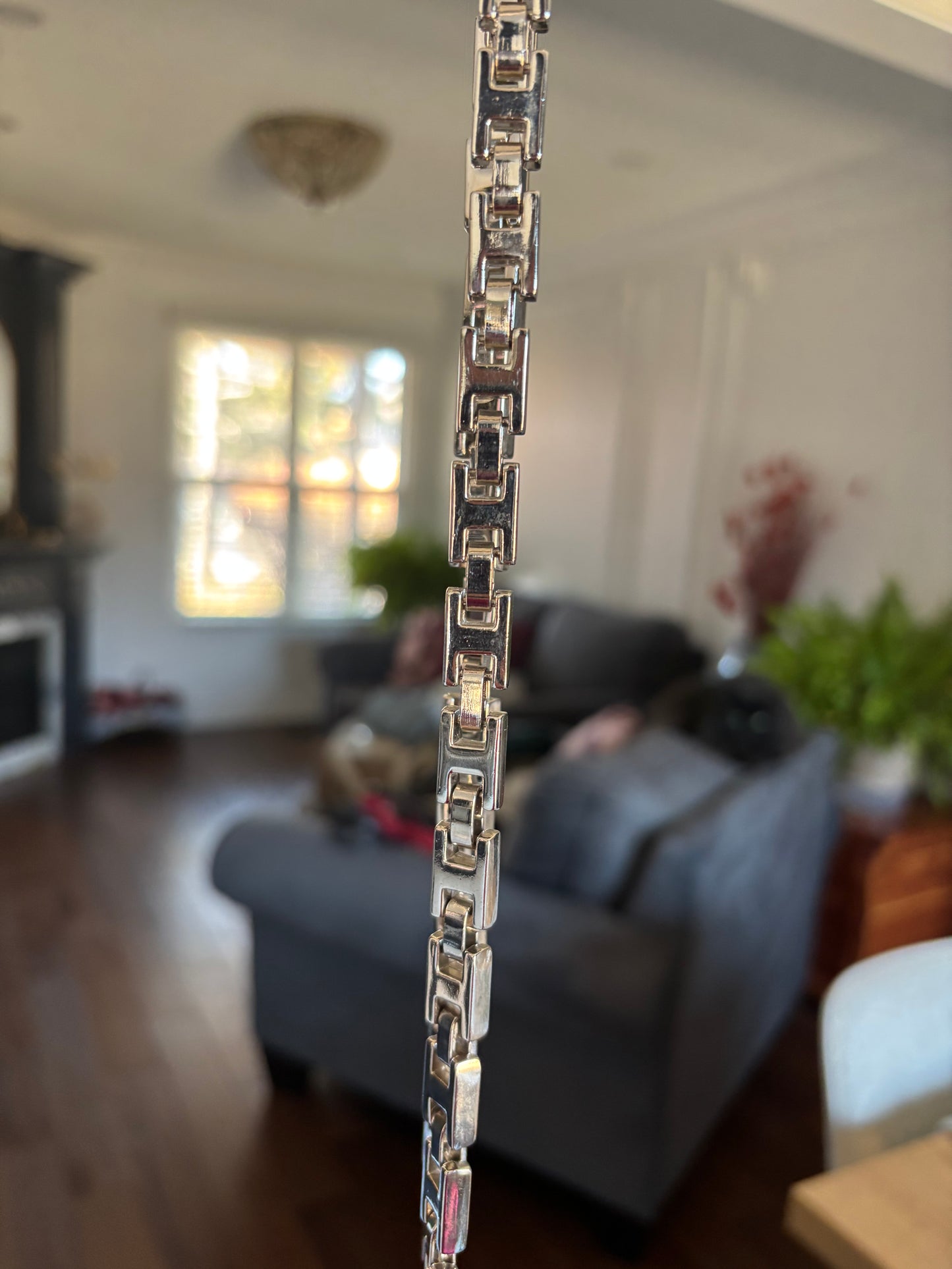 "H" Link Metal Chain Belt
