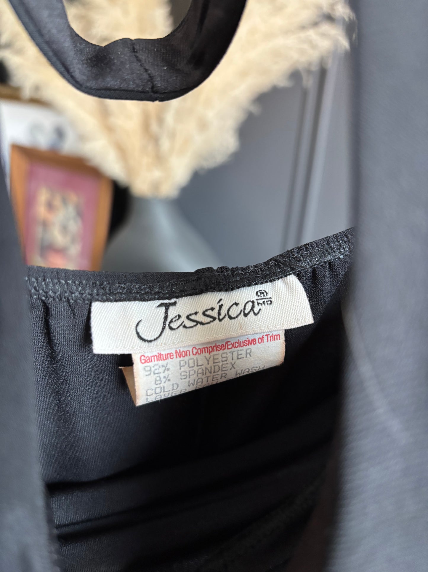 Vintage Black Sleek Halter Dress Size 12