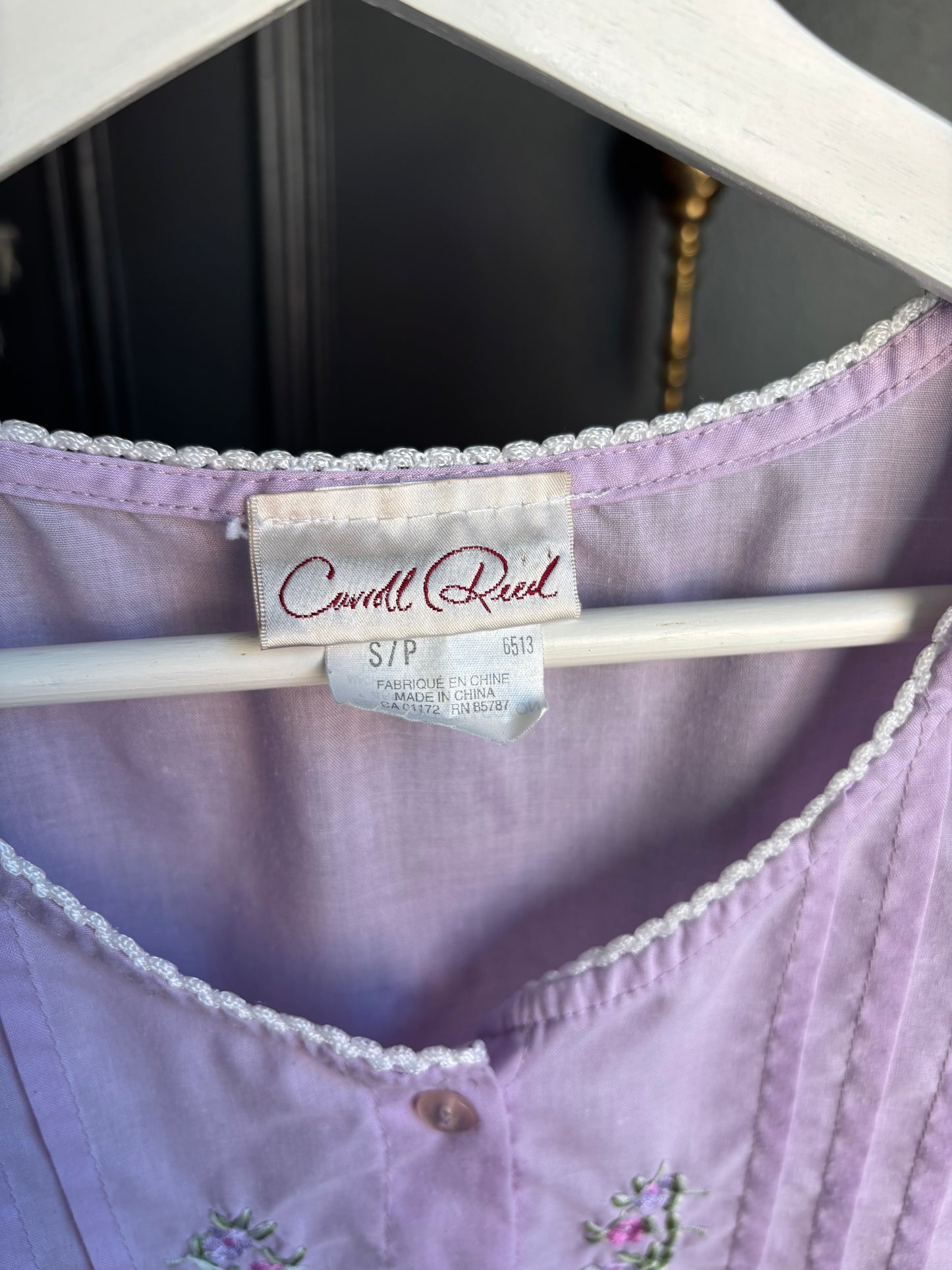 Vintage Purple Babydoll Nightgown Size S