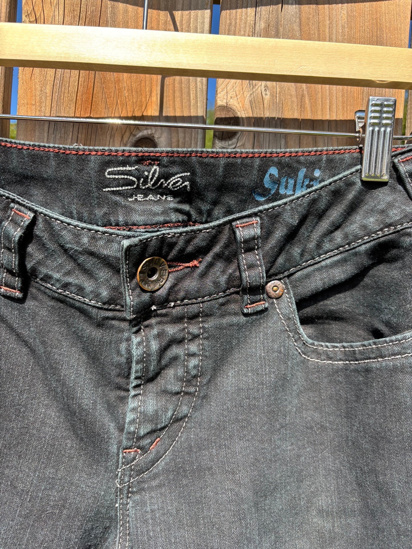 Dark Bootcut Low Rise Silver Jeans