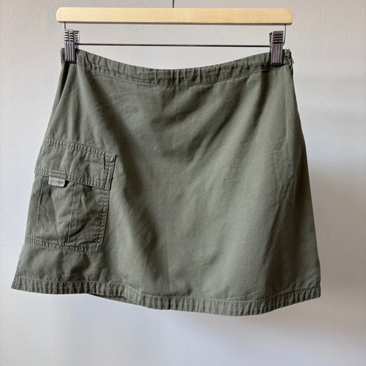 Green Twik Cargo Style Skirt