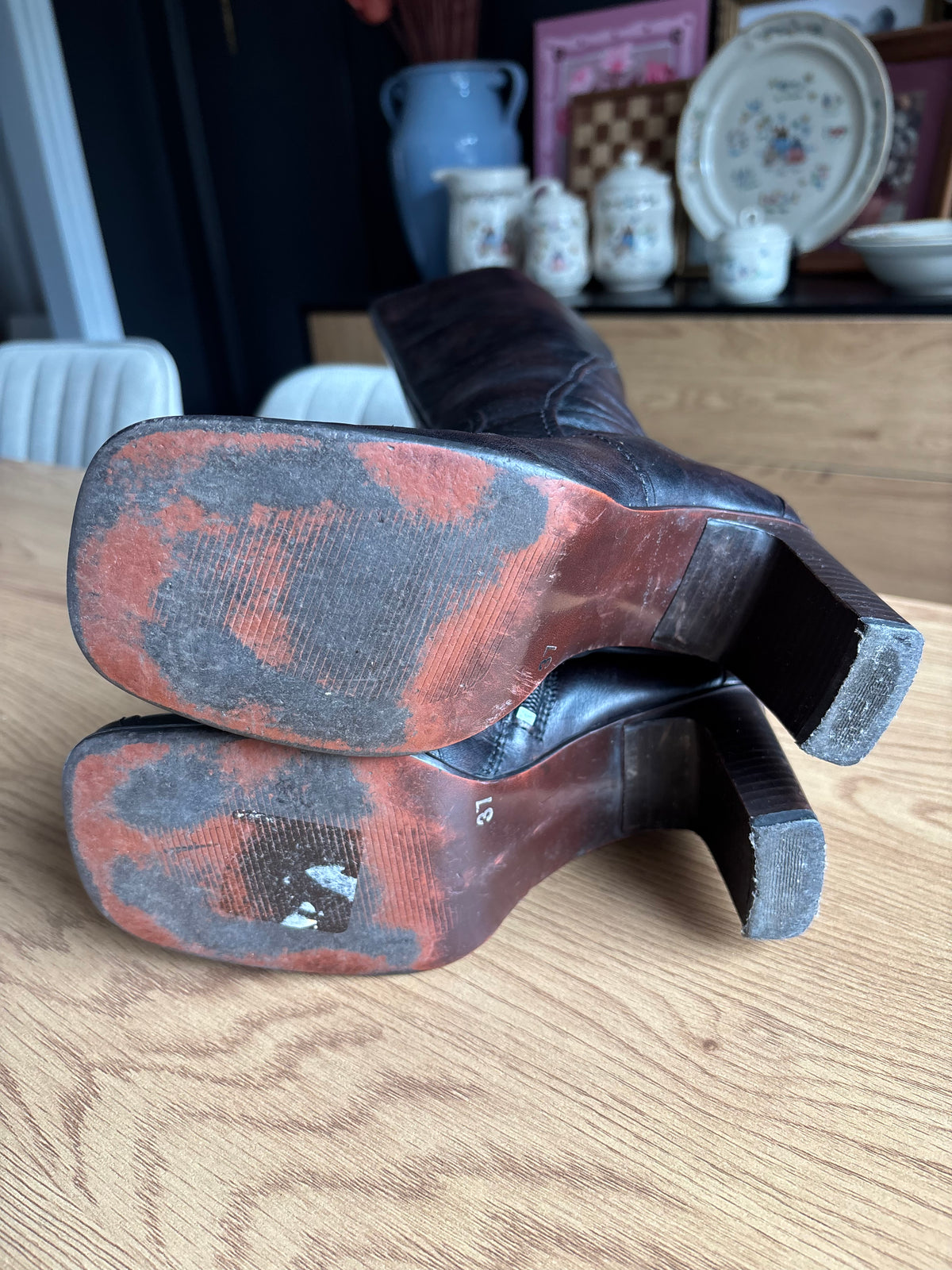 Vintage Call It Spring Brown Leather Boots Size 37
