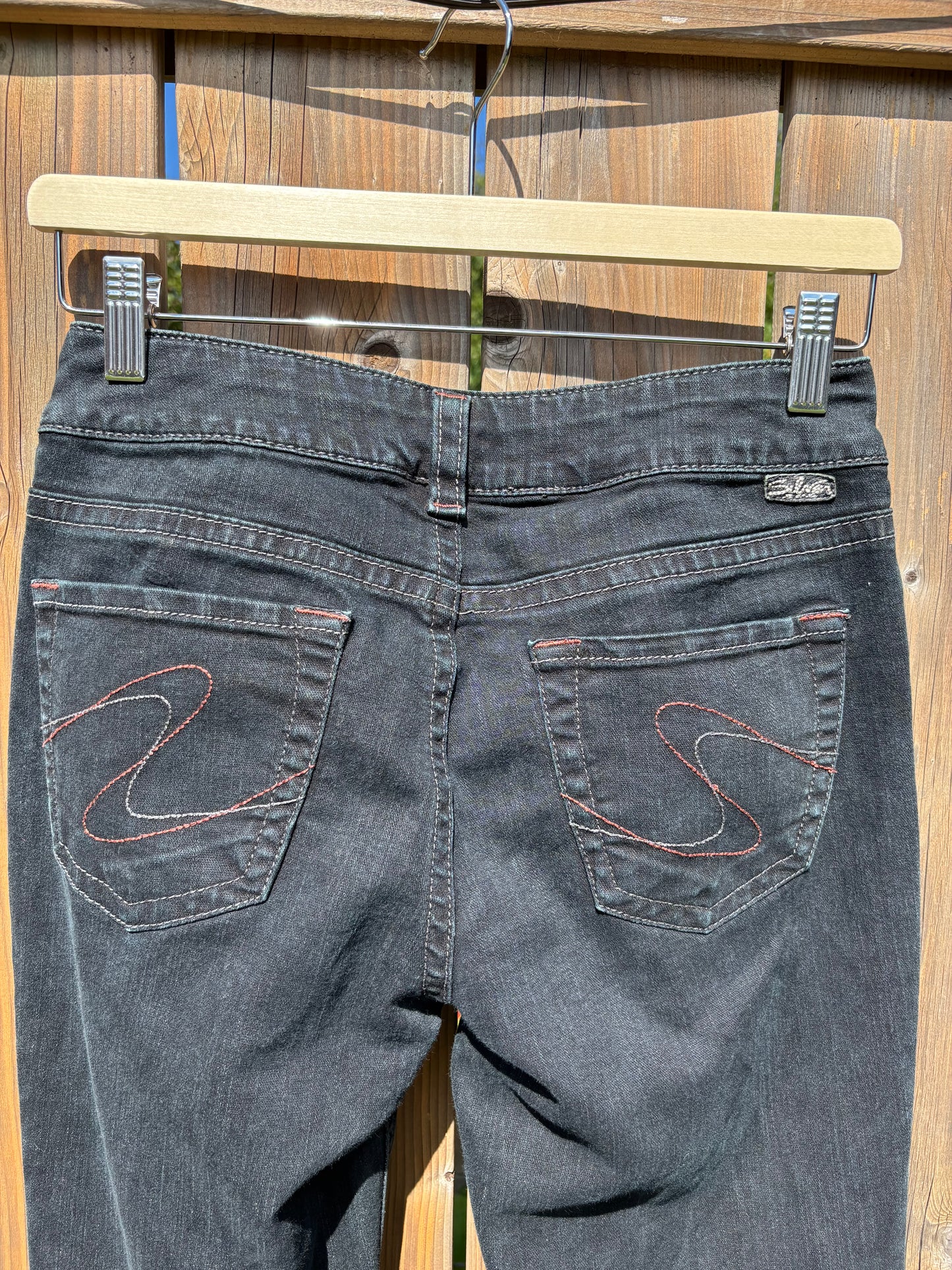 Dark Bootcut Low Rise Silver Jeans
