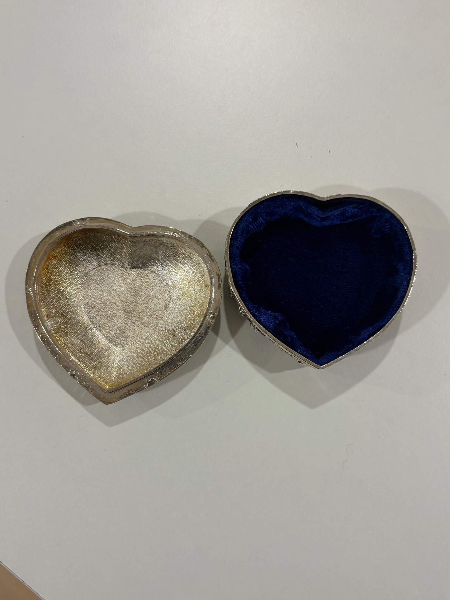Silver Plated Heart Shaped Box