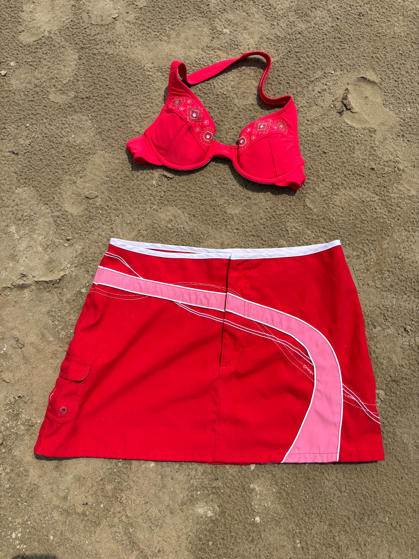 Vintage Halter Body Glove Swim Top Size M
