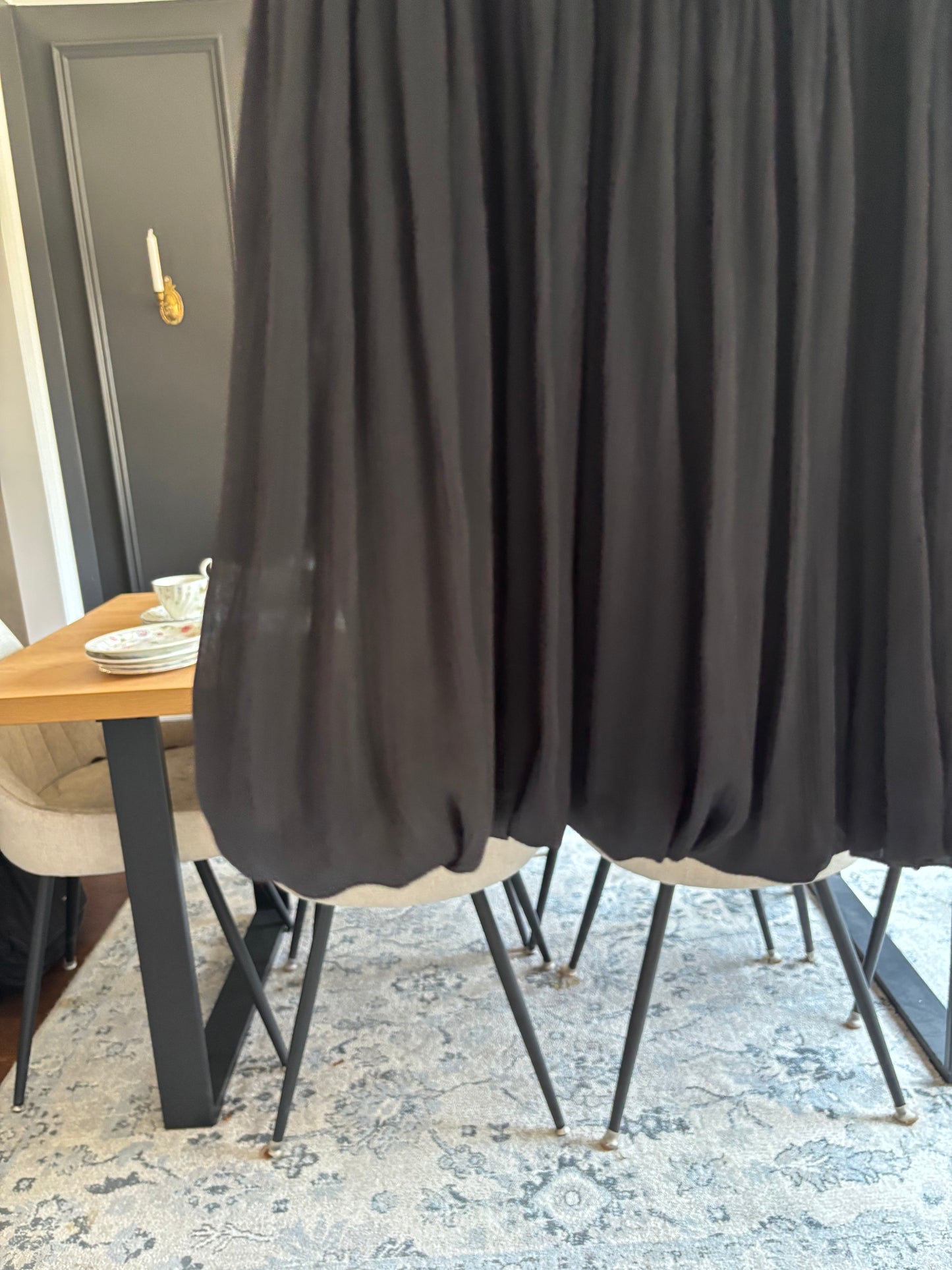 Black Bubble Hem Skirt Size M