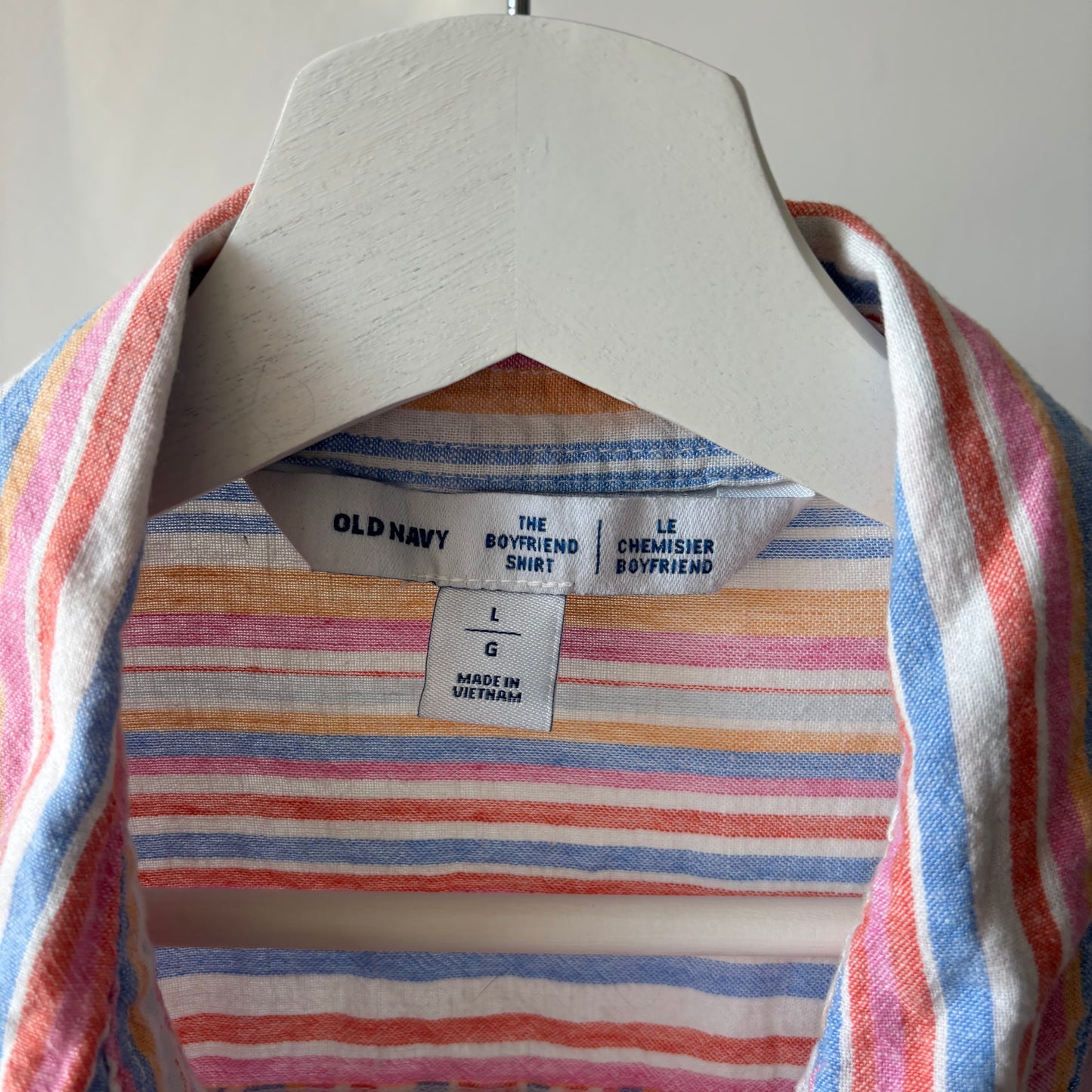 Striped Linen Blend Button Down