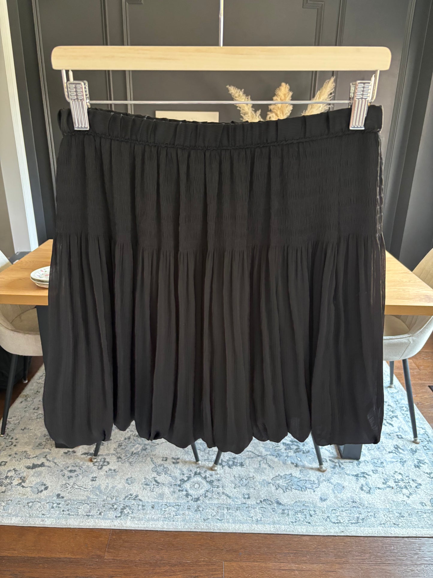 Black Bubble Hem Skirt Size M
