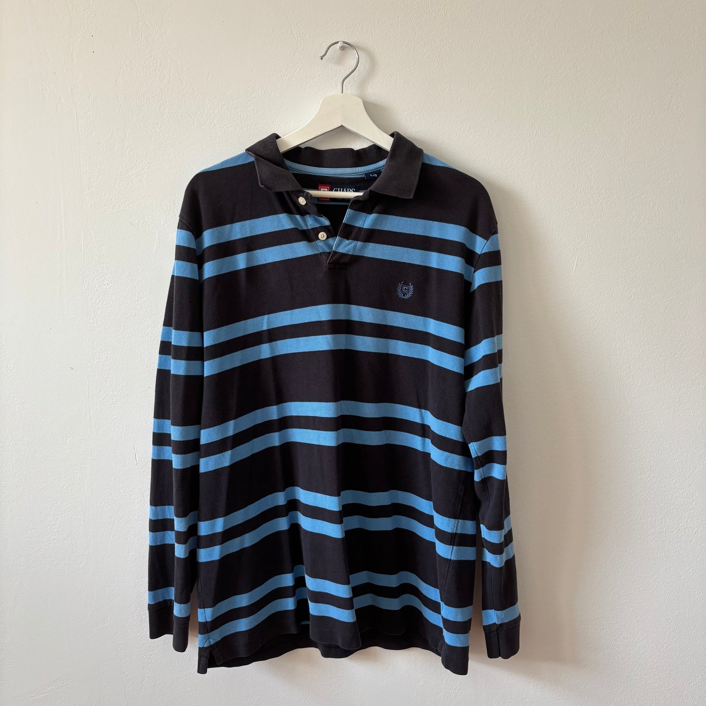 Chaps Blue Striped Rugby Shirt