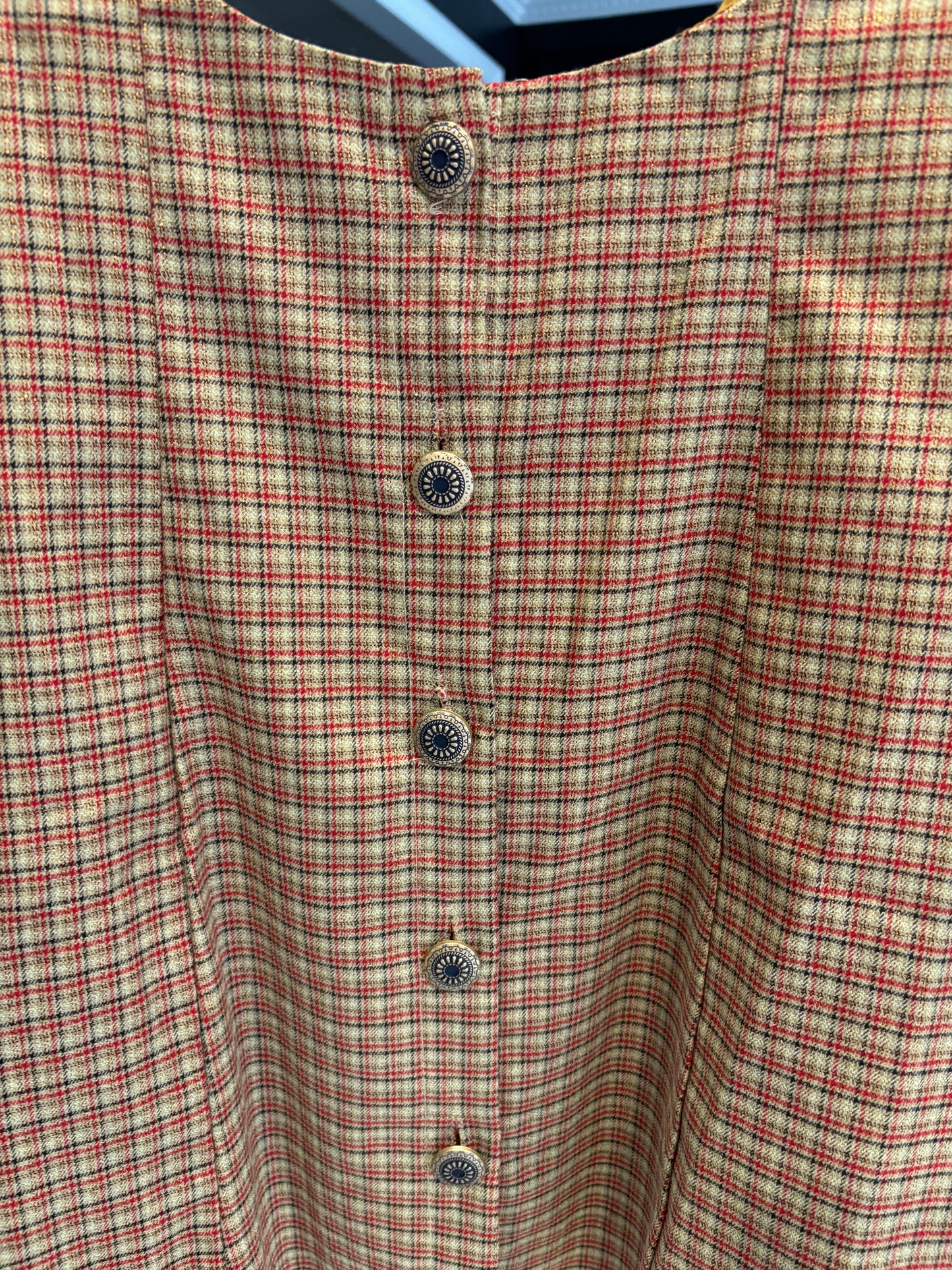 Plaid Jumper Dress Size M