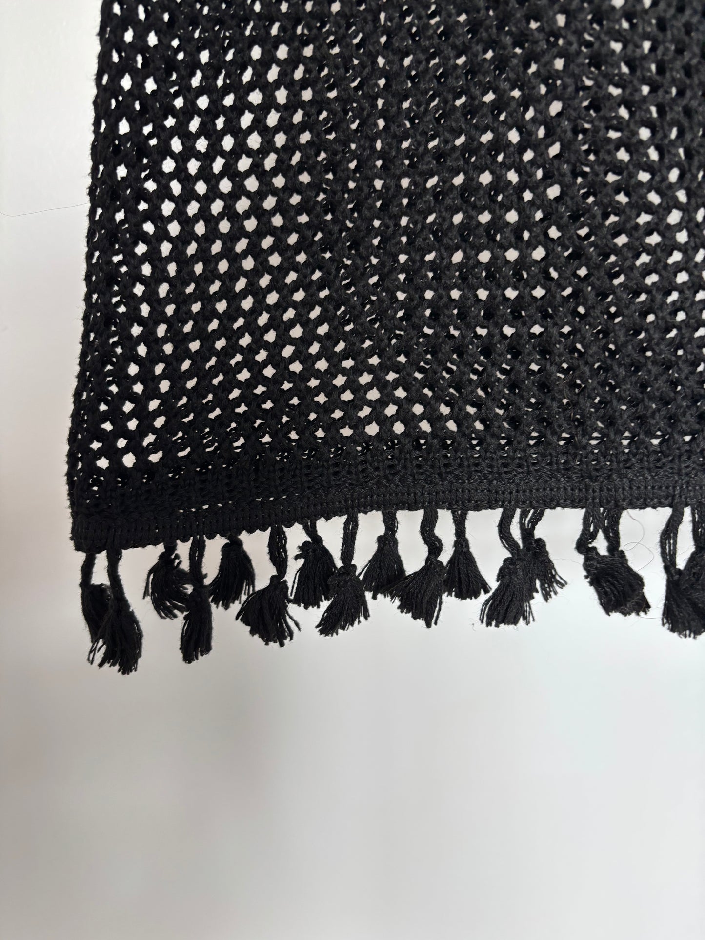 Black Knit Swim Cover Skirt Size XS-S