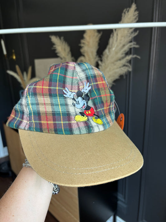 Vintage Plaid Mikey Mouse Cap