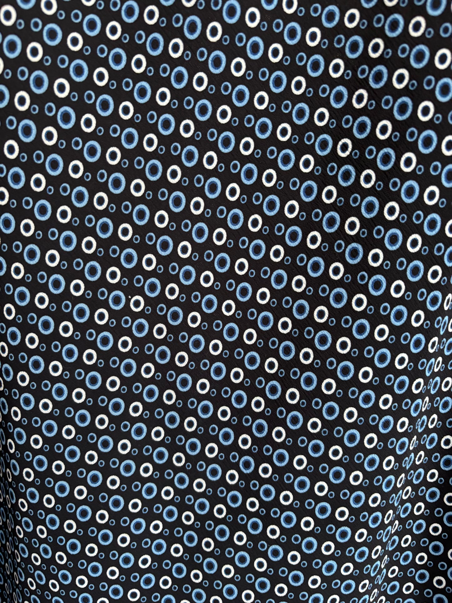 Black Trim Patterned Midi Skirt Size 8
