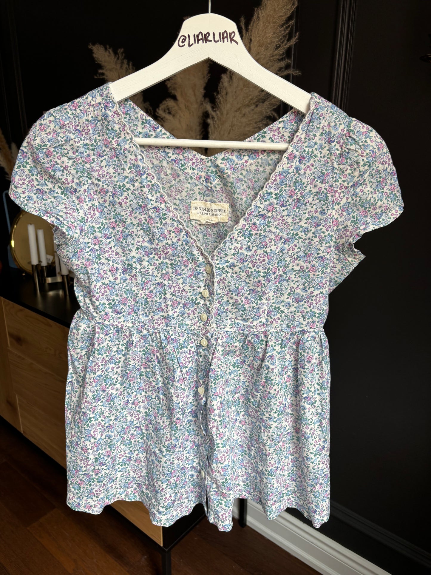 Floral Babydoll Blouse Size XS