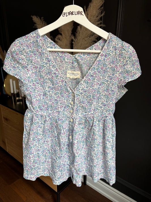Floral Babydoll Blouse Size XS