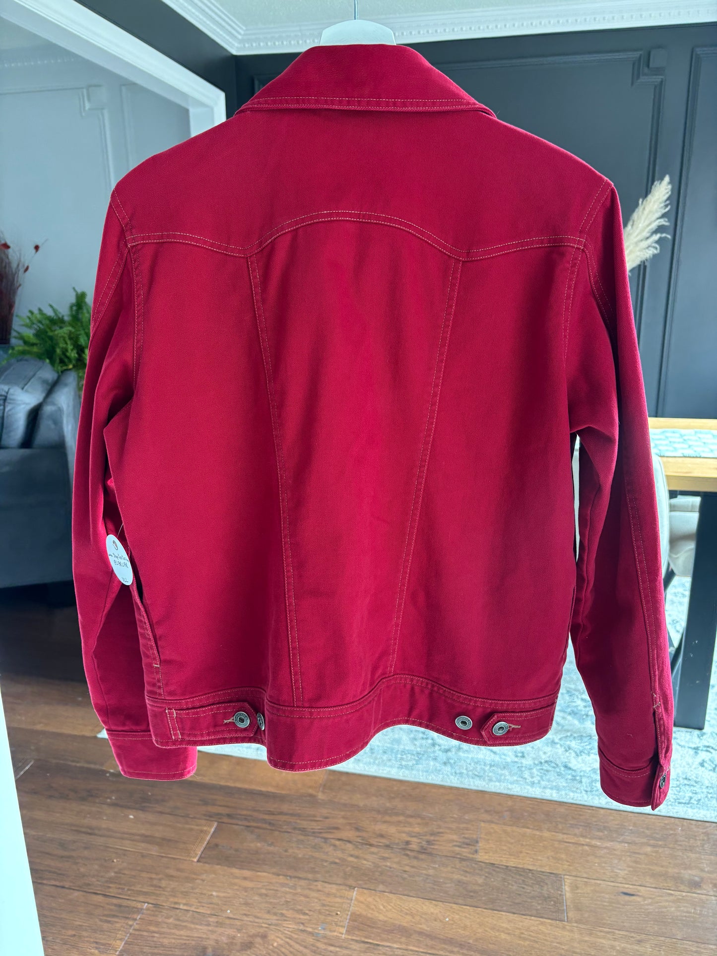 Red Denim Jacket Size M