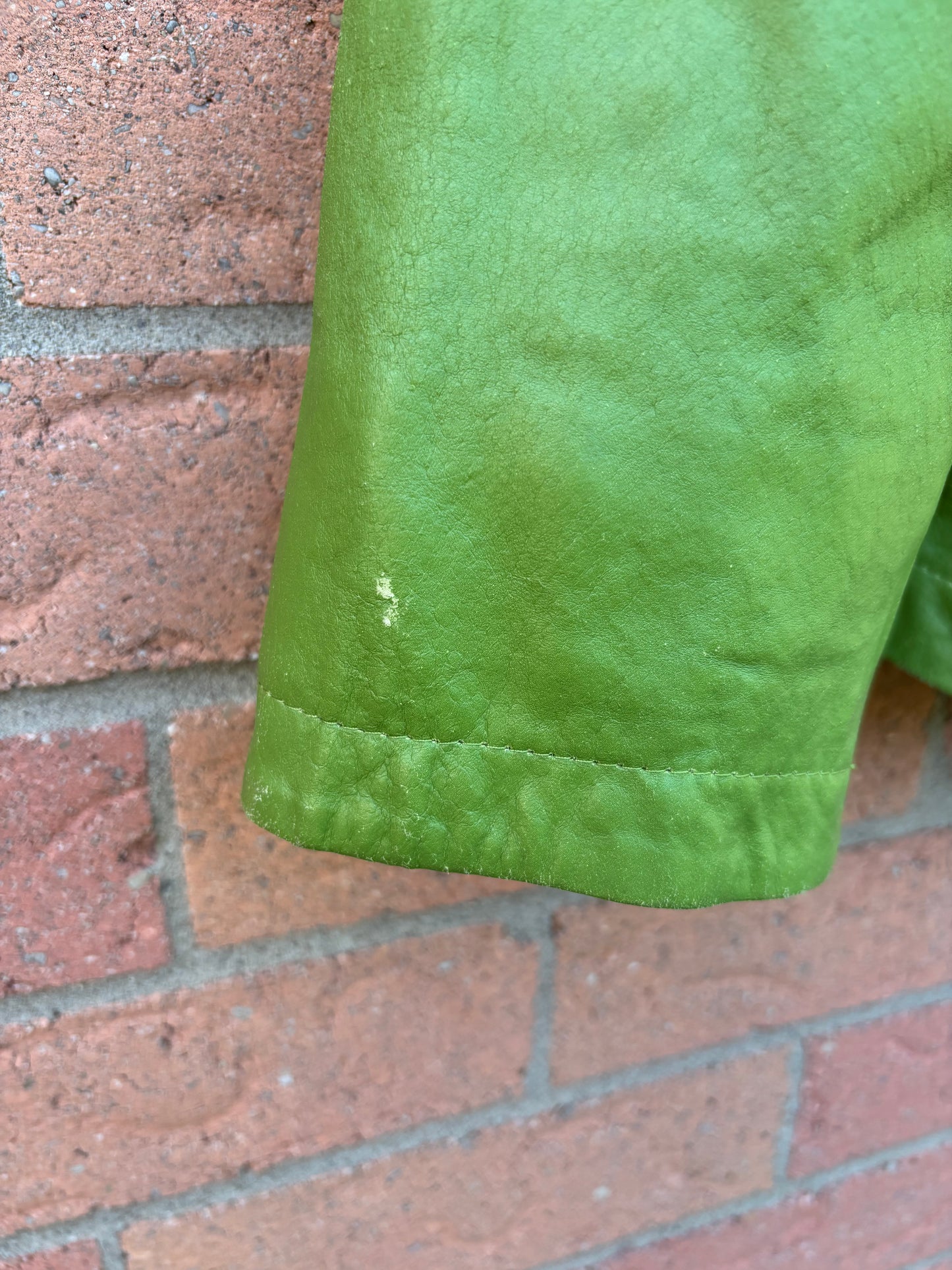 Green Genuine Leather Jacket Size Medium