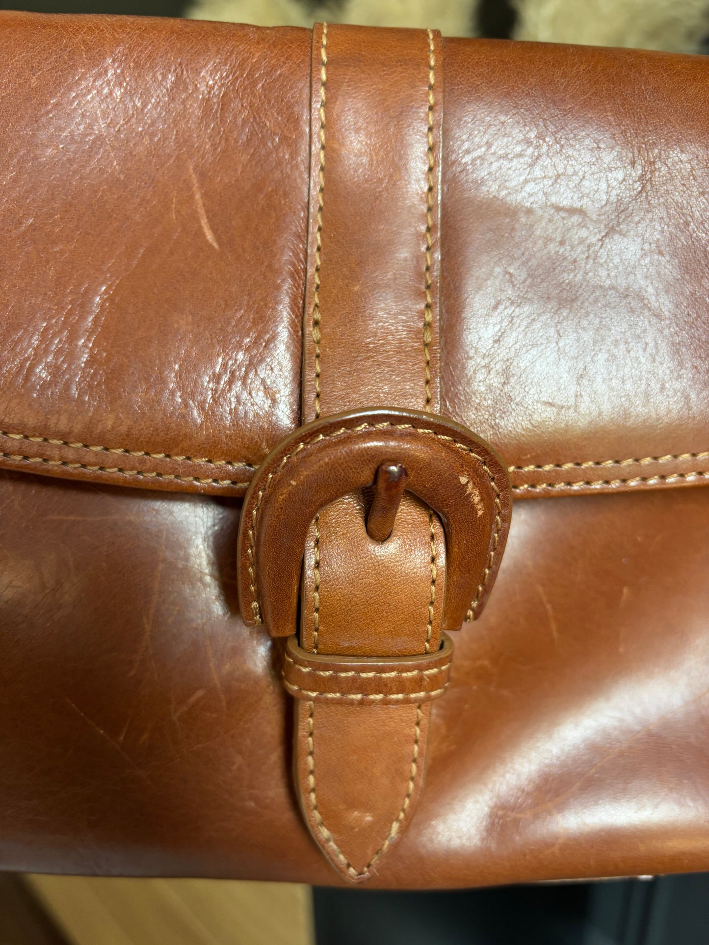 Brown Leather Shoulder Bag
