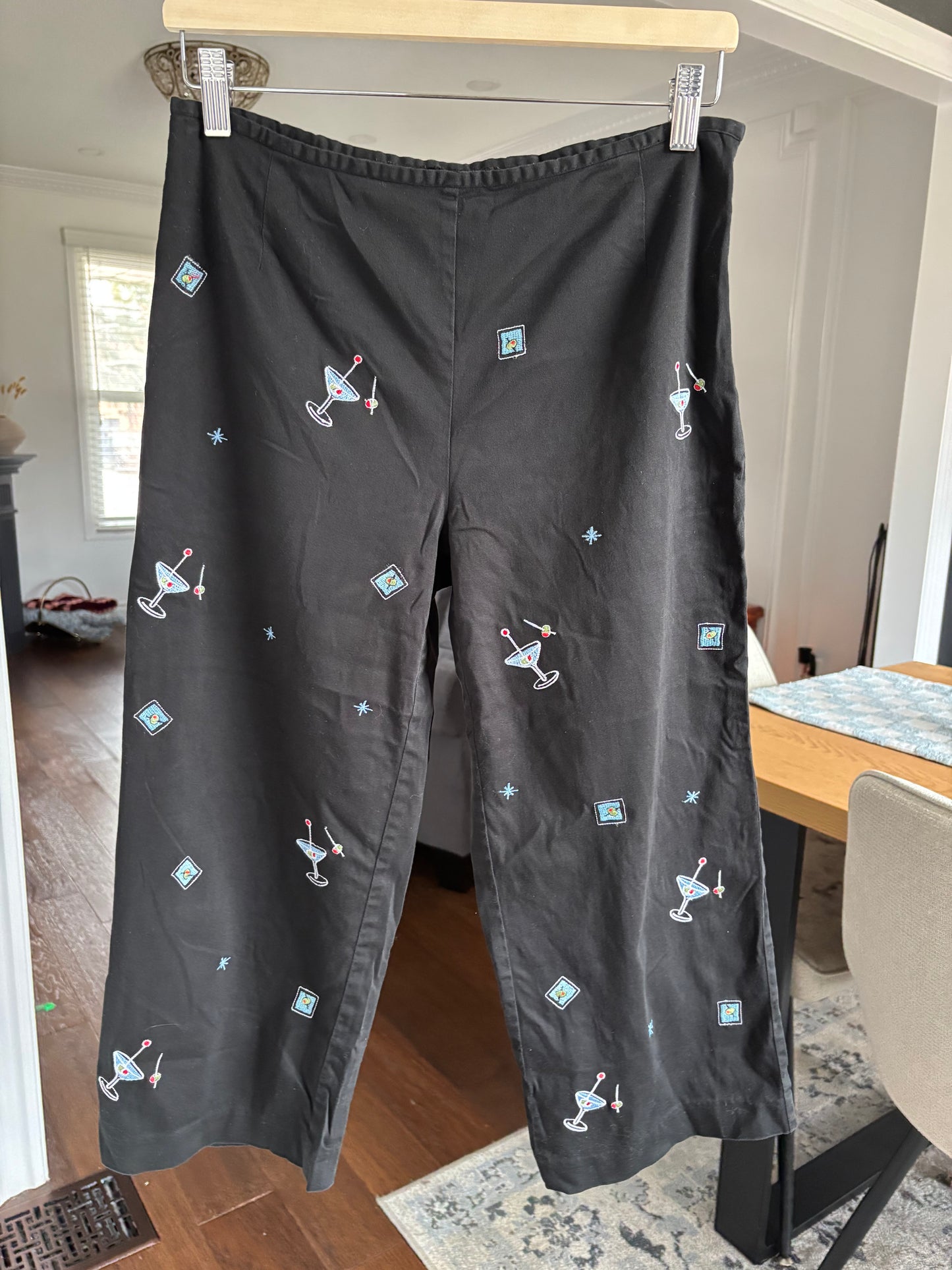Martini Embroidered Capris Size 7