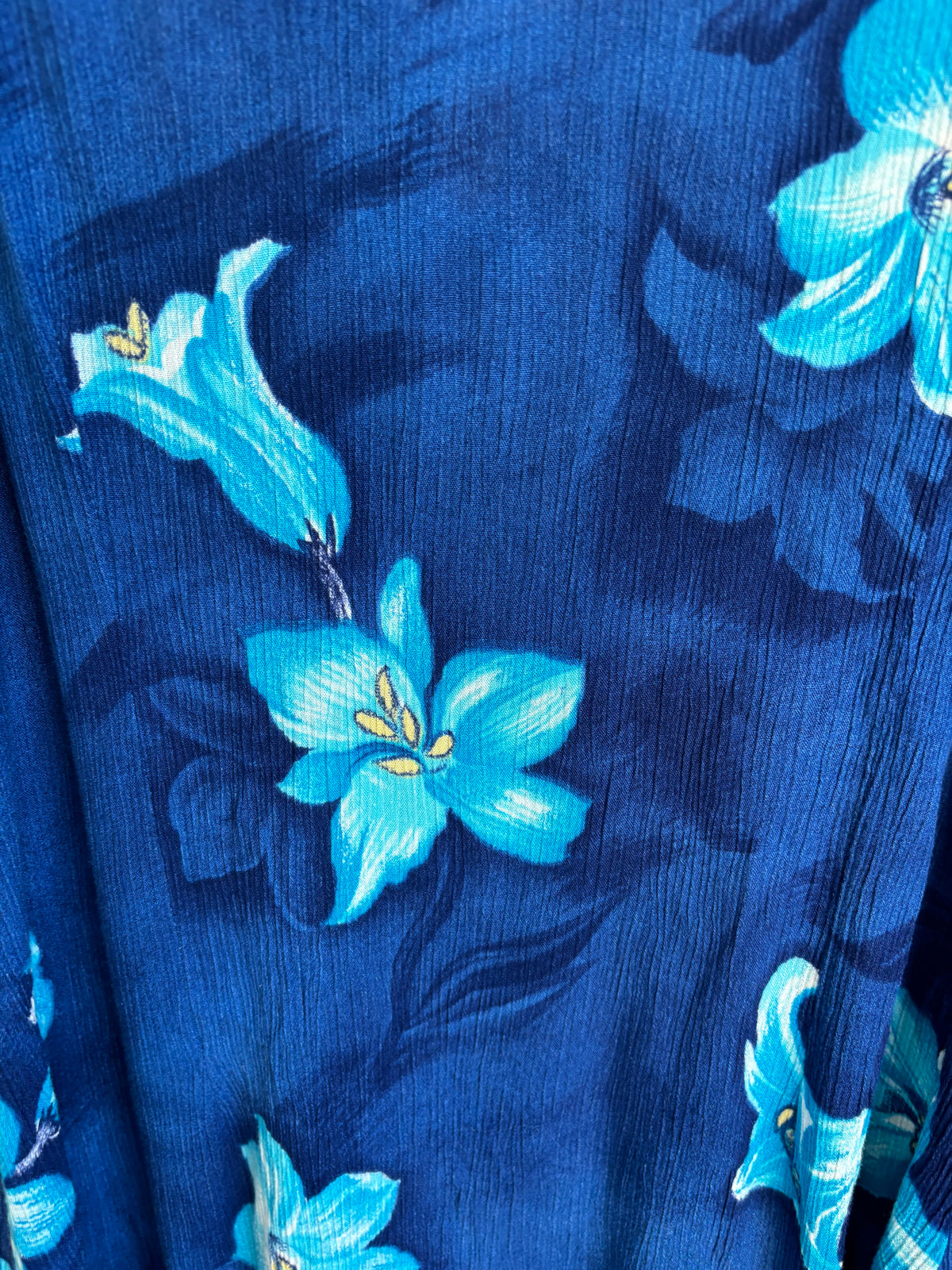 Blue Flower Beach Dress Size M