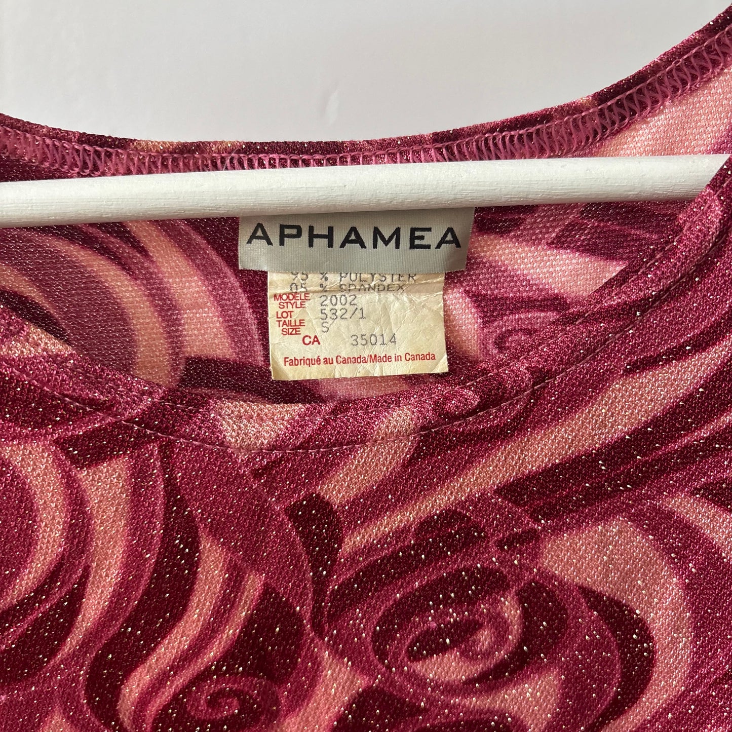 Vintage Aphamea Swirly Glitter Tank